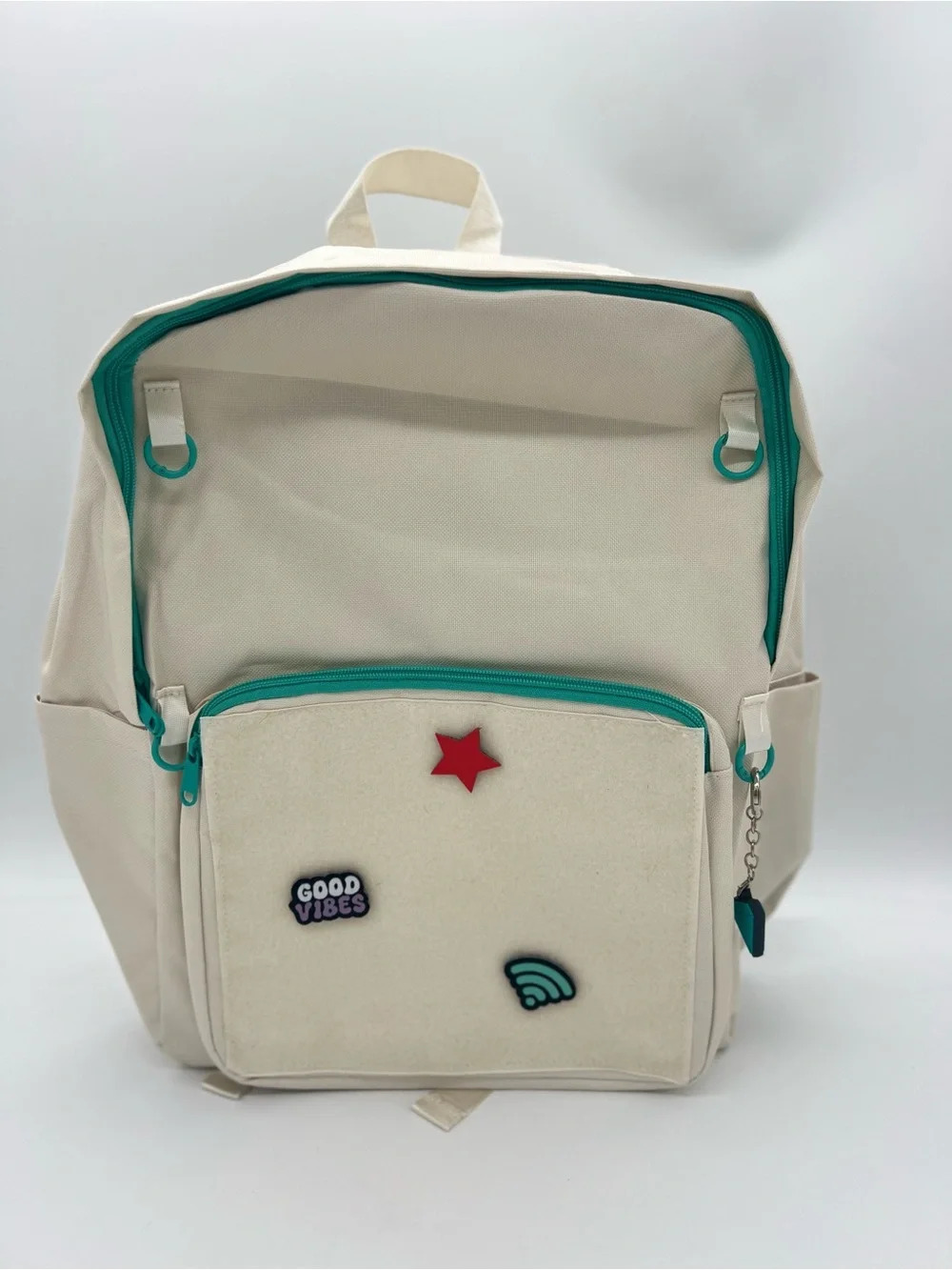 Beige Backpack for School, High School Bookbag Back Pack for Teens Girls Boys, L